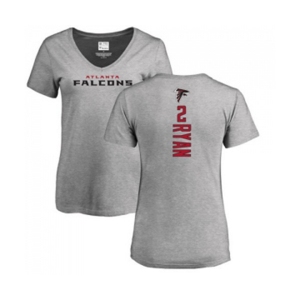 Football Women's Atlanta Falcons #2 Matt Ryan Ash Backer T-Shirt