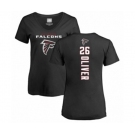 Football Women's Atlanta Falcons #26 Isaiah Oliver Black Backer T-Shirt