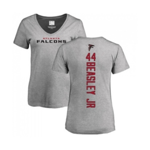 Football Women's Atlanta Falcons #44 Vic Beasley Ash Backer T-Shirt
