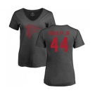 Football Women's Atlanta Falcons #44 Vic Beasley Ash One Color T-Shirt