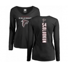 Football Women's Atlanta Falcons #54 Foye Oluokun Black Backer Long Sleeve T-Shirt