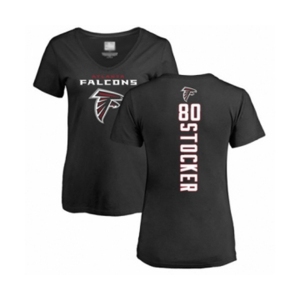 Football Women's Atlanta Falcons #80 Luke Stocker Black Backer T-Shirt