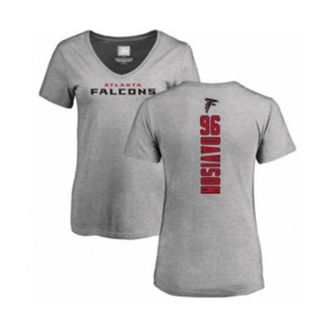 Football Women's Atlanta Falcons #96 Tyeler Davison Ash Backer T-Shirt