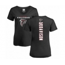 Football Women's Atlanta Falcons #96 Tyeler Davison Black Backer T-Shirt