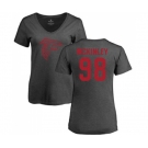 Football Women's Atlanta Falcons #98 Takkarist McKinley Ash One Color T-Shirt