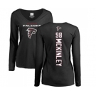 Football Women's Atlanta Falcons #98 Takkarist McKinley Black Backer Long Sleeve T-Shirt