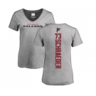 NFL Women's Nike Atlanta Falcons #73 Ryan Schraeder Ash Backer T-Shirt