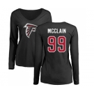 NFL Women's Nike Atlanta Falcons #99 Terrell McClain Black Name & Number Logo Long Sleeve T-Shirt