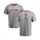NBA Nike New York Knicks #20 Kevin Knox Ash Backer T-Shirt