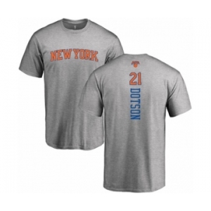 NBA Nike New York Knicks #21 Damyean Dotson Ash Backer T-Shirt
