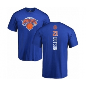 NBA Nike New York Knicks #21 Damyean Dotson Royal Blue Backer T-Shirt