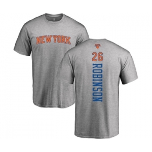 NBA Nike New York Knicks #26 Mitchell Robinson Ash Backer T-Shirt