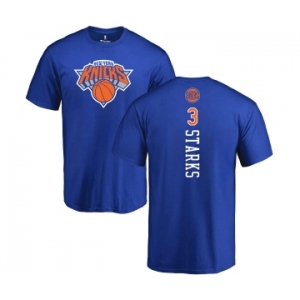 NBA Nike New York Knicks #3 John Starks Royal Blue Backer T-Shirt