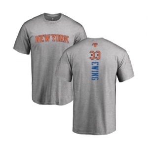 NBA Nike New York Knicks #33 Patrick Ewing Ash Backer T-Shirt