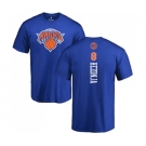 NBA Nike New York Knicks #8 Mario Hezonja Royal Blue Backer T-Shirt