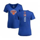 NBA Women's Nike New York Knicks #14 Allonzo Trier Royal Blue Backer T-Shirt