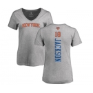 NBA Women's Nike New York Knicks #18 Phil Jackson Ash Backer T-Shirt