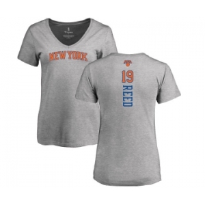 NBA Women's Nike New York Knicks #19 Willis Reed Ash Backer T-Shirt