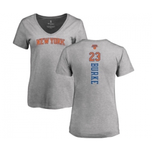 NBA Women's Nike New York Knicks #23 Trey Burke Ash Backer T-Shirt
