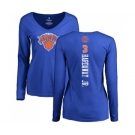 NBA Women's Nike New York Knicks #3 Tim Hardaway Jr. Royal Blue Backer Long Sleeve T-Shirt