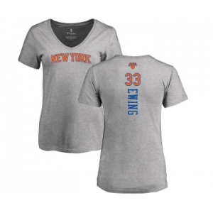 NBA Women's Nike New York Knicks #33 Patrick Ewing Ash Backer T-Shirt