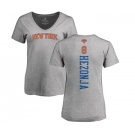 NBA Women's Nike New York Knicks #8 Mario Hezonja Ash Backer T-Shirt