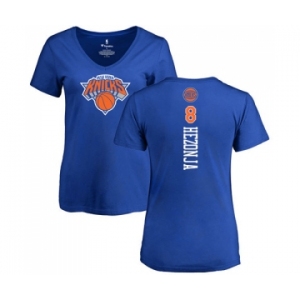 NBA Women's Nike New York Knicks #8 Mario Hezonja Royal Blue Backer T-Shirt
