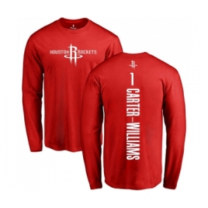 NBA Nike Houston Rockets #1 Michael Carter-Williams Red Backer Long Sleeve T-Shirt
