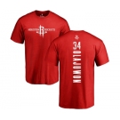 NBA Nike Houston Rockets #34 Hakeem Olajuwon Red Backer T-Shirt