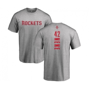 NBA Nike Houston Rockets #42 Nene Ash Backer T-Shirt