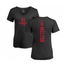 NBA Women's Nike Houston Rockets #0 De'Anthony Melton Black One Color Backer Slim-Fit V-Neck T-Shirt