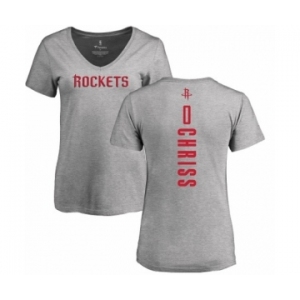 NBA Women's Nike Houston Rockets #0 Marquese Chriss Ash Backer T-Shirt