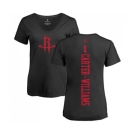 NBA Women's Nike Houston Rockets #1 Michael Carter-Williams Black One Color Backer Slim-Fit V-Neck T-Shirt