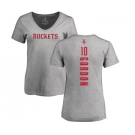 NBA Women's Nike Houston Rockets #10 Eric Gordon Ash Backer T-Shirt