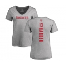 NBA Women's Nike Houston Rockets #13 James Harden Ash Backer T-Shirt