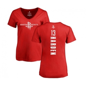 NBA Women's Nike Houston Rockets #13 James Harden Red Backer T-Shirt