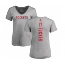 NBA Women's Nike Houston Rockets #17 PJ Tucker Ash Backer T-Shirt