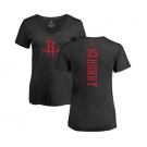 NBA Women's Nike Houston Rockets #25 Robert Horry Black One Color Backer Slim-Fit V-Neck T-Shirt