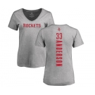 NBA Women's Nike Houston Rockets #33 Ryan Anderson Ash Backer T-Shirt