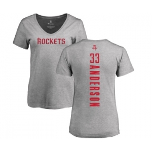 NBA Women's Nike Houston Rockets #33 Ryan Anderson Ash Backer T-Shirt