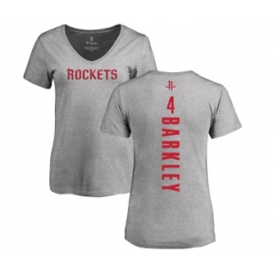 NBA Women's Nike Houston Rockets #4 Charles Barkley Ash Backer T-Shirt