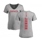 NBA Women's Nike Houston Rockets #7 Joe Johnson Ash Backer T-Shirt