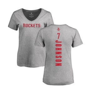 NBA Women's Nike Houston Rockets #7 Joe Johnson Ash Backer T-Shirt