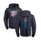 NBA Nike Oklahoma City Thunder #37 Kevin Hervey Navy Blue Backer Pullover Hoodie