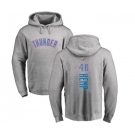 NBA Nike Oklahoma City Thunder #40 Shawn Kemp Ash Backer Pullover Hoodie