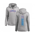 NBA Women's Nike Oklahoma City Thunder #35 Kevin Durant Ash Backer Pullover Hoodie