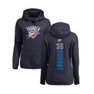 NBA Women's Nike Oklahoma City Thunder #35 Kevin Durant Navy Blue Backer Pullover Hoodie