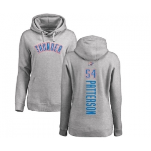 NBA Women's Nike Oklahoma City Thunder #54 Patrick Patterson Ash Backer Pullover Hoodie