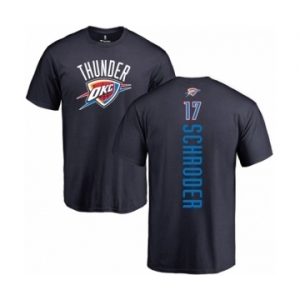 NBA Nike Oklahoma City Thunder #17 Dennis Schroder Navy Blue Backer T-Shirt