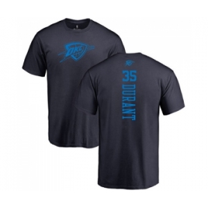 NBA Nike Oklahoma City Thunder #35 Kevin Durant Navy Blue One Color Backer T-Shirt